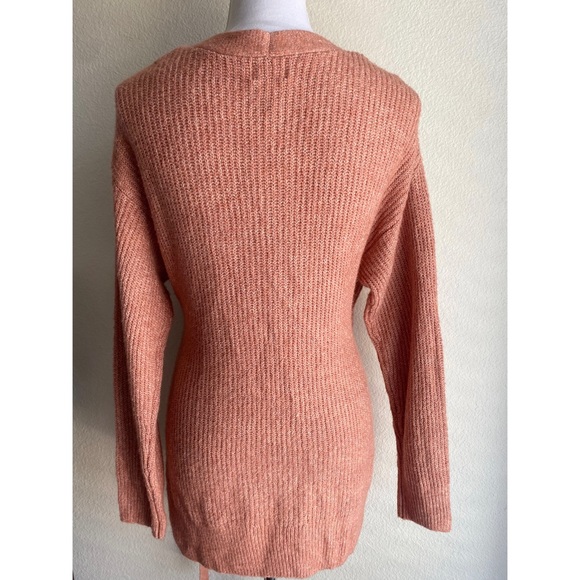 NWT Isabel Maternity by Ingrid & Isabel Peach Pink Knit Wrap Sweater S - Picture 5 of 8